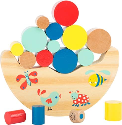 צעצועי מעץ קטנים מערימים משחק איזון בלוקים עם קוביות זזו אותו! מיועד לילדים מגיל 3+