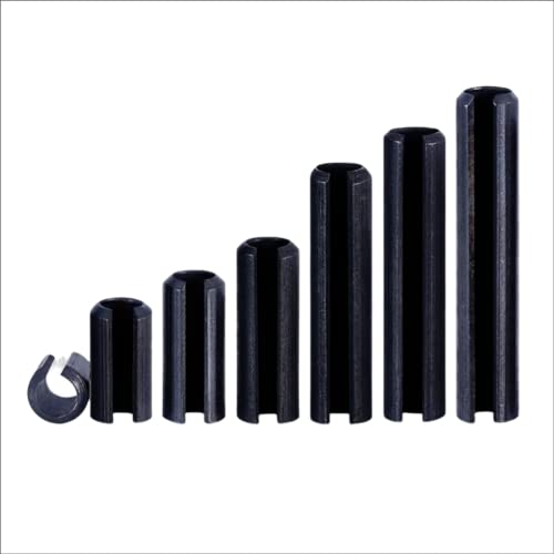 10 חתיכות סיכת קוטר קפיץ פלדת פחמן שחור, מסלול קפיץ מפוצל, למכונות וציוד וכו 'קוטר צורה m8 ממ, אורך