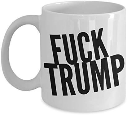 זין טראמפ-ספל אנטי טראמפ אני שונא מטומטם נשיא דונאל אמצע אצבע מבאס מצחיק דינלד קפה כוס להתעורר מתנה