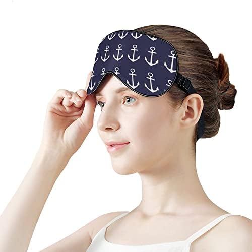 חיל הים הימי עוגן כחול מסכת שינה קלת משקל מכסה עיניים מסכת עיניים מכסה עם רצועה מתכווננת לגברים נשים