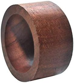 נירמן בעבודת יד עץ מפית טבעת סט עם 6 מפיות טבעות-אומן בעל מבנה בהודו