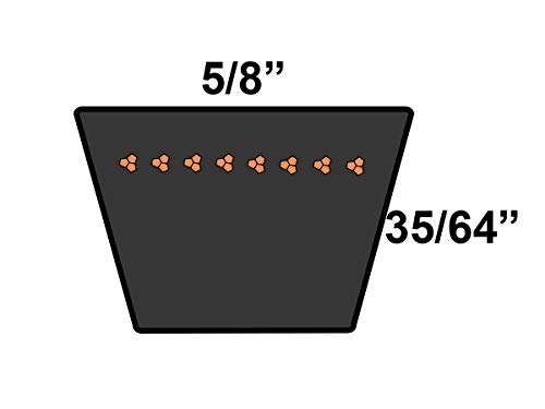 D&D Powerdrive 5VX480 V חגורה, גומי, 5/8 x 48 OC