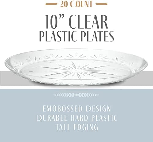 PlasticPro Premium משקל כבד צלחת פלסטיק קשה חד פעמי