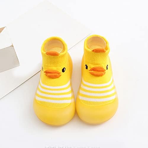 נעלי ילדה פעוטות, 0-3 שנים בנות תינוקות נעליים גרביות שטוחות קריקטורה קלה נעלי הליכה ראשונות נעלי בית