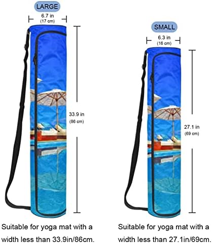 תיק מזרן יוגה ראטגדן, נוף חוף ים מנשא מזרן יוגה עם רוכסן מלא תיק נשיאה עם רצועה מתכווננת לנשים גברים