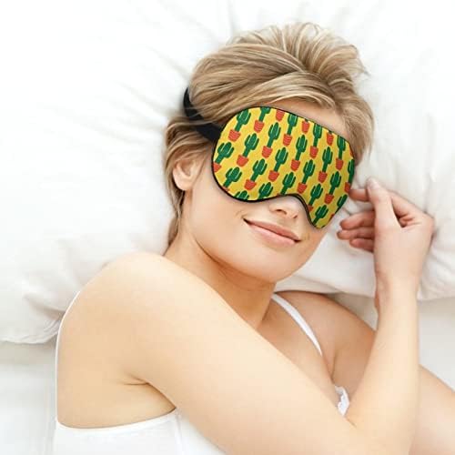 מסכת שינה קקטוס קלה משקל קלה מכסה עיניים מסכת עיניים מכסה עם רצועה מתכווננת לגברים נשים