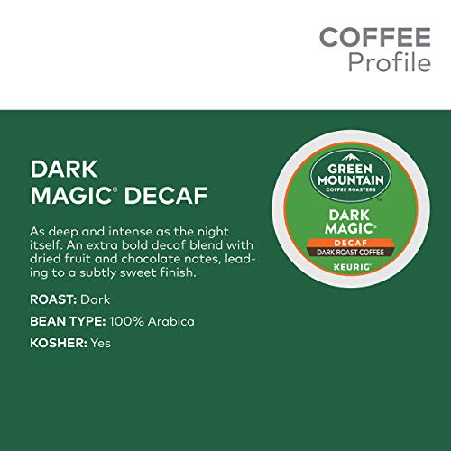 ירוק הר קפה צלי כהה קסם נטול קפאין, אחת-לשרת קיוריג כוס תרמילי, כהה צלי קפה, 12 לספור