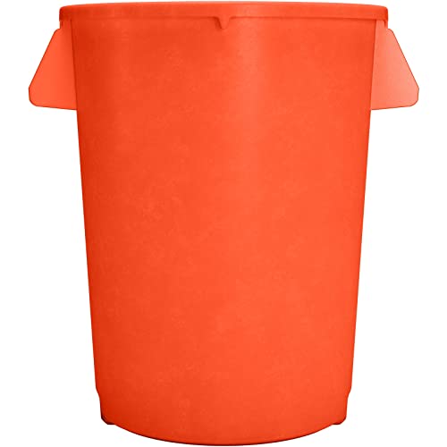 קרלייל מוצרי מזון ברונקו עגול פסולת סל אשפה מיכל 32 ליטר-כתום-חבילה של 1