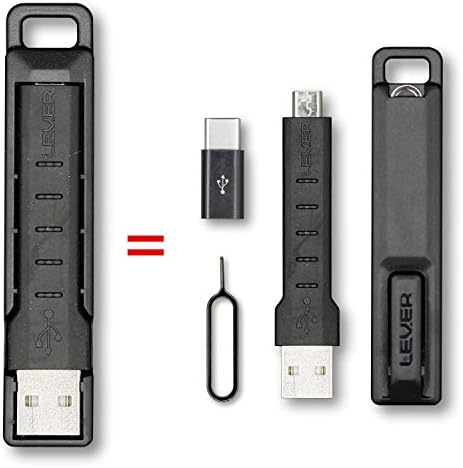 מנוף ציוד כבלים - כבל מטען מחזיק מפתחות מיקרו USB נייד. כולל כבל מיקרו USB, מתאם משני, כלי נשיאה וסים.
