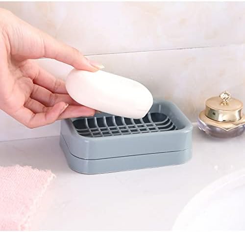 ZCMEB קופסת סבון יצירתי רשת כפולת פלסטיק טיפה קופסת סבון קופסת אופנה אטומה למים קופסת סבון