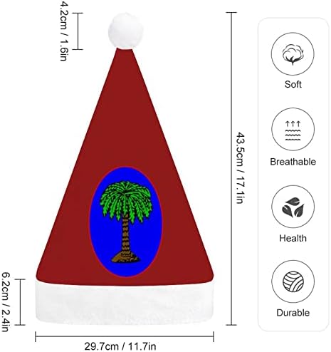 דרום קרוליינה יאן דגל חג המולד כובע סנטה כובע עבור יוניסקס מבוגרים נוחות קלאסי חג המולד כובע עבור מסיבת