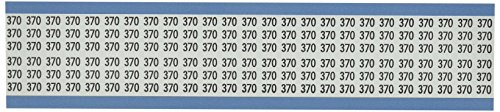 בריידי וו-370-פק ניתן למקם מחדש ויניל בד, שחור על לבן, מוצק מספרי חוט סמן כרטיס