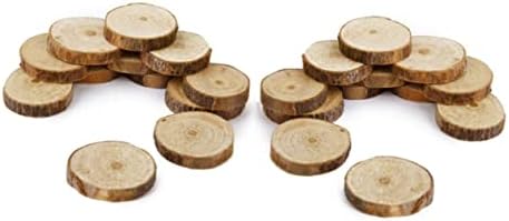 יארדווה 100 יחידות חתיכה המולד קישוטי לילדים מלאכות המולד לילדים עץ לוח עץ מעגל עץ מעגל עבור קטן חתיכות
