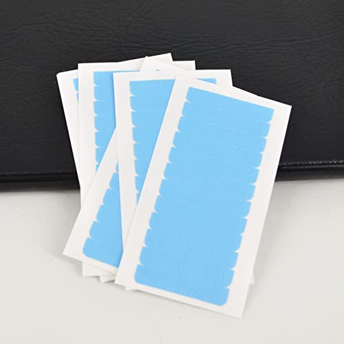 כרטיסיות קלטת כחולה דו צדדית מערכת שיער 120 יחידות החלפת כרטיסייה דבק קלטת בתוספות שיער 4 סמ על 0.8