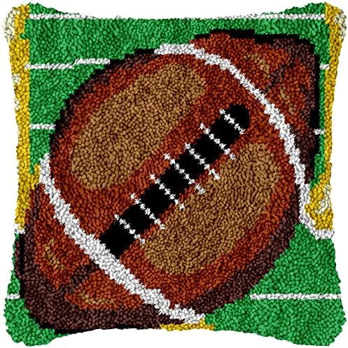 ערכות וו תפס כרית רוגבי ספורט אמריקאי כדורגל סרוגה חוט מודפס מראש כרית רקמה רקמה שטיח ציפית וו ותפס