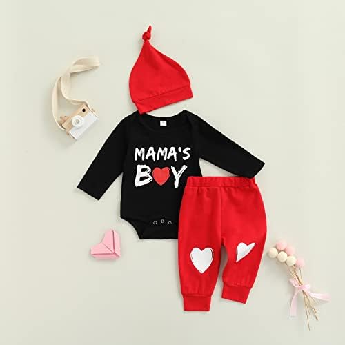 פעוט בגדי תינוקות יילוד בגדים מוגדרים צמרות שרוול ארוך הדפס אותיות סווטשירט + מכנסיים בצבע אחיד 2 יחידות