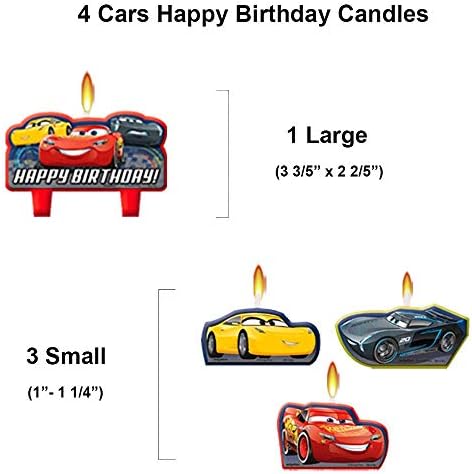 דיסני מכוניות 3 יום הולדת ספקי צד חבילה עבור 16 עם מכוניות צלחות, כוסות, מפיות, שולחן כיסוי, יום הולדת