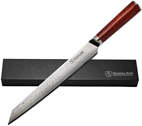 פטיש סטאהל 7 אינץ 'סדרת סכין דמשק של Nakiri - יפנית מזויפת 67 שכבות AUS10 פלדה - סכין בישול מקצועית