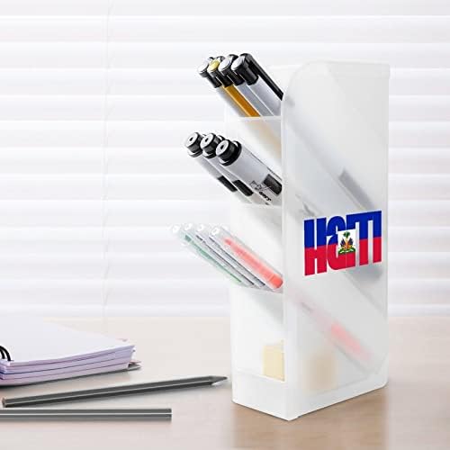 דגל של האיטי עט מחזיק עיפרון ארגונית אחסון איפור מברשת כוס אמנות אספקת עבור שולחן משרד בית לבן