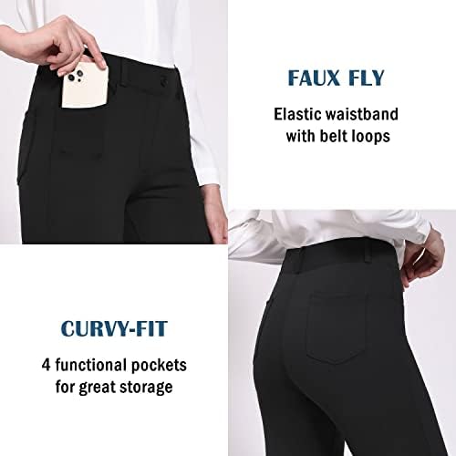 מכנסי שמלת יוגה לנשים בלף מכנסי עבודה נמתחים מכנסי עסק
