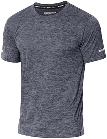 חולצות פעילות של Biylaclesen גברים שרוול קצר בביצועים יבש מהיר חולצות כושר חולצות טריקו אתלט