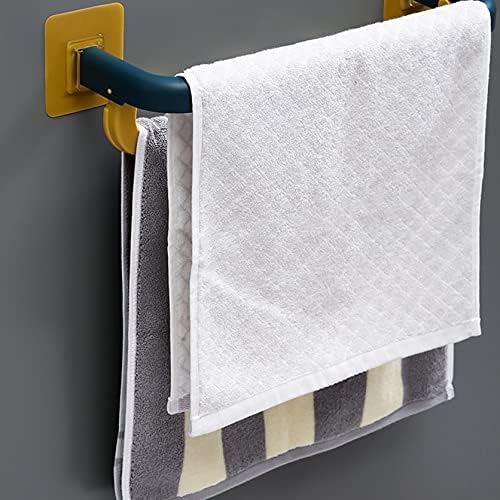 XXXDXDP מדבקה עצמית מחזיק מגבות קיר קיר מגבת רכוב על מגבות אמבטיה מוט מדף מחזיק גליל 2 ווים מארגן אמבטיה