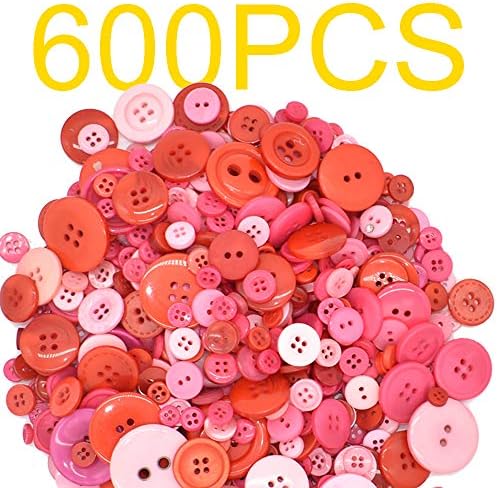 650 יח 'מגוון כפתורים עגולים של שרף עגול