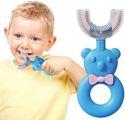 מברשת שיניים בצורת U של ילדים למשך 360 מעלות ניקוי יסודי עיסוי מברשת שיניים מברשת שיניים מסוג U- מברשת