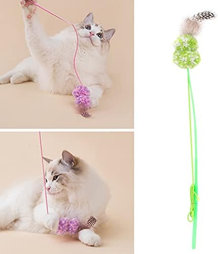 צעצועי נוצה של חתול, צעצועי טיזר מצחיקים לחתולים מתנה אידיאלית לחתולים לחתול וחתלתול