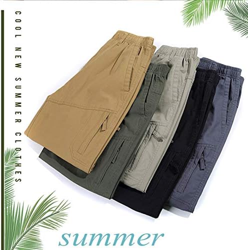 גברים של טיולים מכנסיים קצרים מטען חיצוני קלאסי-כושר קיץ קצר מכנסיים נוחות מזדמן קיץ עבודת מכנסיים קצרים
