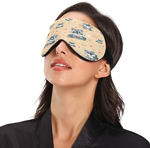 דביבונים מצוירים של שיגואה מסכת עיניים ישנה עם רצועה מתכווננת, אפל נשימה מסכת עיניים נוחה לשינה לגברים