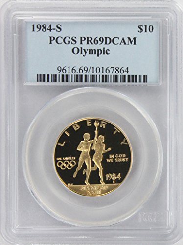 הזיכרון אולימפי 1984-S $ 10 $ זהב, PR69DCAM, PCGS