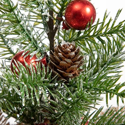 Lohasbee עץ חג המולד מיני מלאכותי, 2 חרילים בגודל 10 אינץ