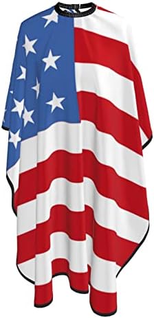 דגל אמריקאי קייפ מספרה מקצועית מספרה אטומה למים כיסוי כיסוי תספורת אנטי-סטטית קייפ שמפו שמפו אספני ספרה