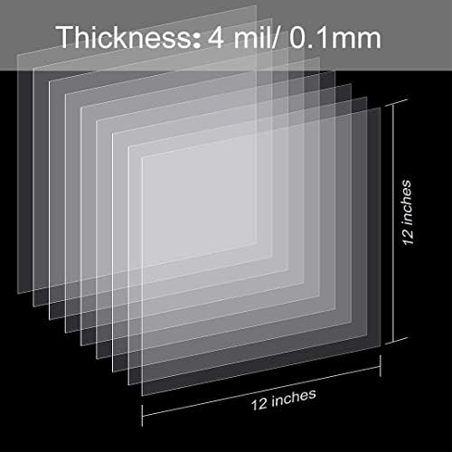 25 חתיכות 4 מיל ריק סטנסיל חומר מיילר תבנית גיליונות עבור סטנסילים, 12 איקס 12 סנטימטרים