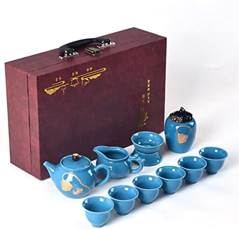 HDRZR סט שלם של ערכות תה קונגפו, כוסות תה קרמיקה, קומקום, סטים, קופסאות מתנה ביתיות, רעיונות למתנות