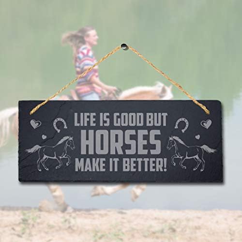 חיים הוא טוב אבל סוס לעשות טוב יותר לייזר חקוק תליית צפחה לשפוך שלט סימן