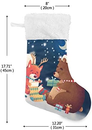 גרבי חג המולד של חג המולד של Pimilagu 1 חבילה 17.7 , גרביים תלויים לקישוט חג המולד