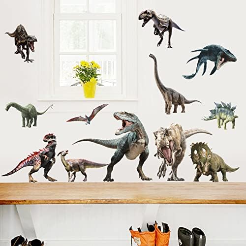 דינוזאור קיר מדבקות מדבקות, לקלף &מקל נשלף דינוזאור קיר אמנות דקור לילדים בני שינה משתלת חדר משחקים