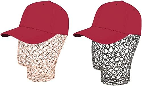 2 חבילה של שיער תצוגת ראש חסון מתכת כובע כובע אחסון מחזיק עבור חנות קמעונאית חנות סלון בית ווים