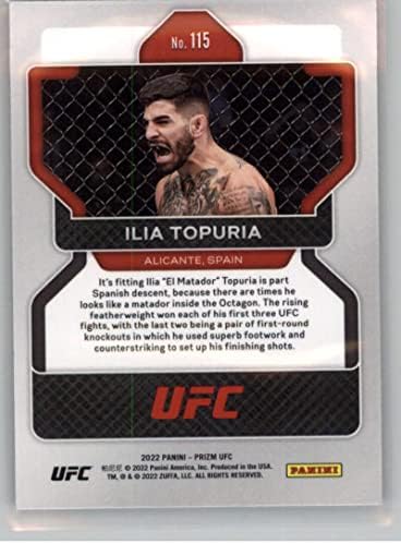 2022 PANINI PRIZM UFC 115 ILIA TOPURIA RC TROOKIE CARD רשמי כרטיס מסחר MMA במצב גולמי