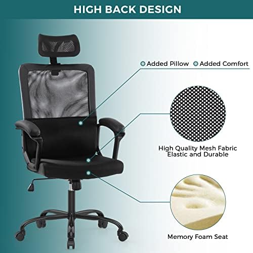 משרד כיסא, ארגונומי רשת בית משרד כיסא מחשב עם תמיכה המותני-בכיסאות משרדיים מתוך ריהוט באתר