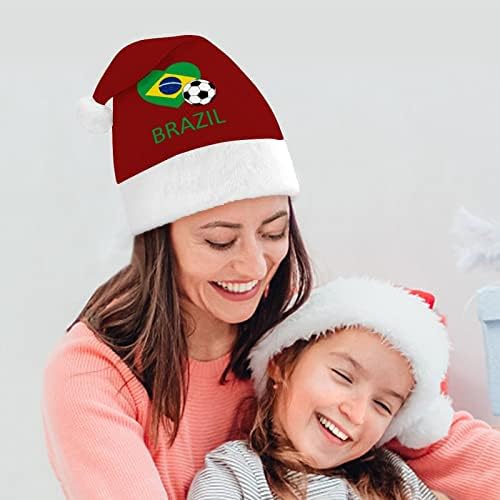 אהבת ברזיל כדורגל חג המולד כובע סנטה כובע מצחיק חג המולד כובעי חג מסיבת כובעי עבור נשים / גברים