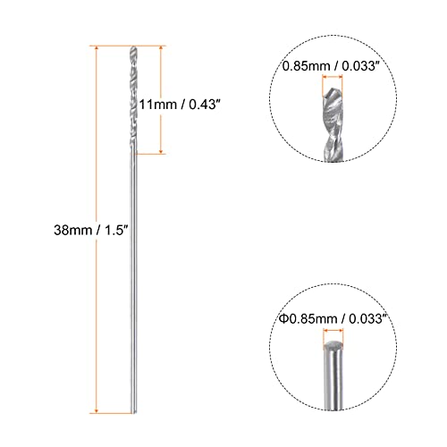 Harfington 2 PCS חתיכות מקדח קרביד מוצק 0.55 ממ C3/K10 Tungsten Carbide Precision Mini Micro Shank Strake