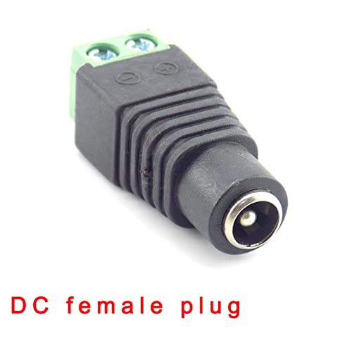 12 וולט DC תקע נקבה זכר 5.5 x 2.1 ממ DC אביזרי כבל חשמל מתאם מתאם מתאם לחיבור אור רצועת LED מצלמת CCTV