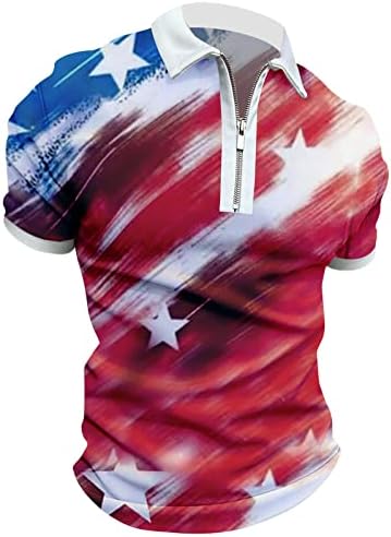 מיאשוי רופף כפתור למטה חולצה גברים של אמריקאי דגל פטריוטית חולצה לגברים 4 של יולי שרירים תור ארוך שרוול