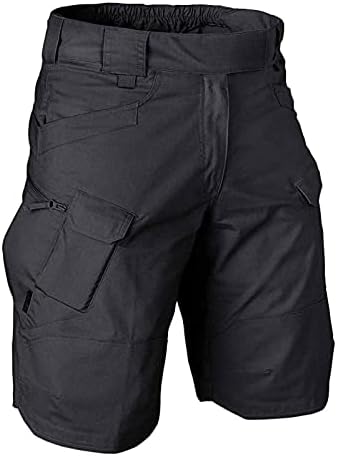 מכנסיים קצרים של מטען ארוג Wenkomg1 לגברים, מותניים אלסטיים מזדמנים באורך ברך אורך ברך אתלטי מכנסיים