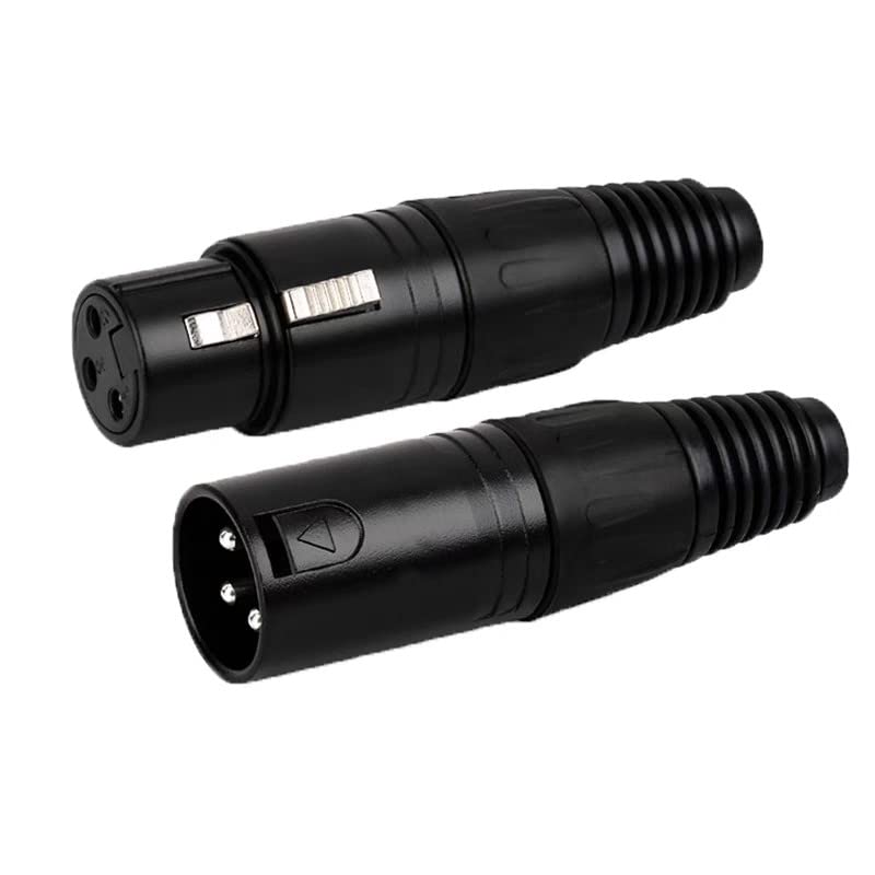 QLXHBOT 6PAIR XLR 3 PIN מחבר מיקרופון מיקרופון זכר/נקבה