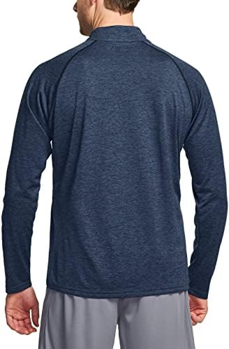 Athlio 3 חבילה חולצות אתלטיות של שרוול ארוך לגברים - יבש מהיר, הגנה על שמש UV, ו- 1/4 סוודר רוכסן ריצה