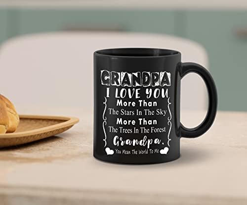 Puhei סבא אני אוהב אותך 11 אונקיות ספל קרמיקה, סבא מתנה ספל תה ספל קפה, עיצוב משרד ביתי, סבא יום הולדת